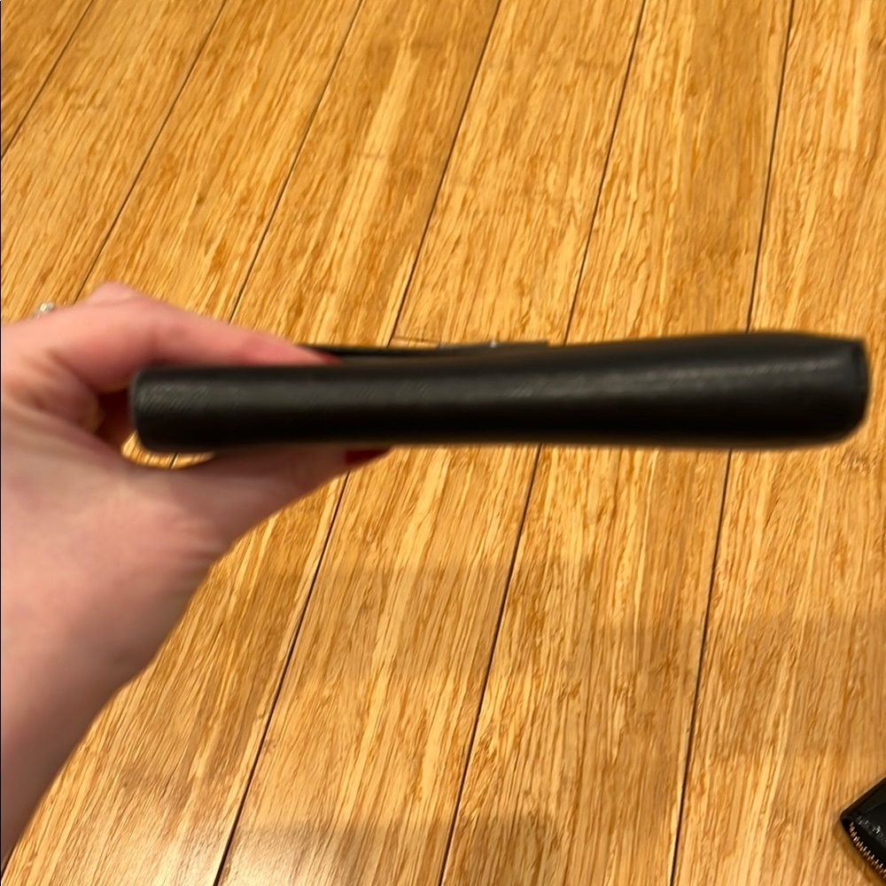 Prada Saffiano Triangle Flap Wallet Black - Picture 8 of 10